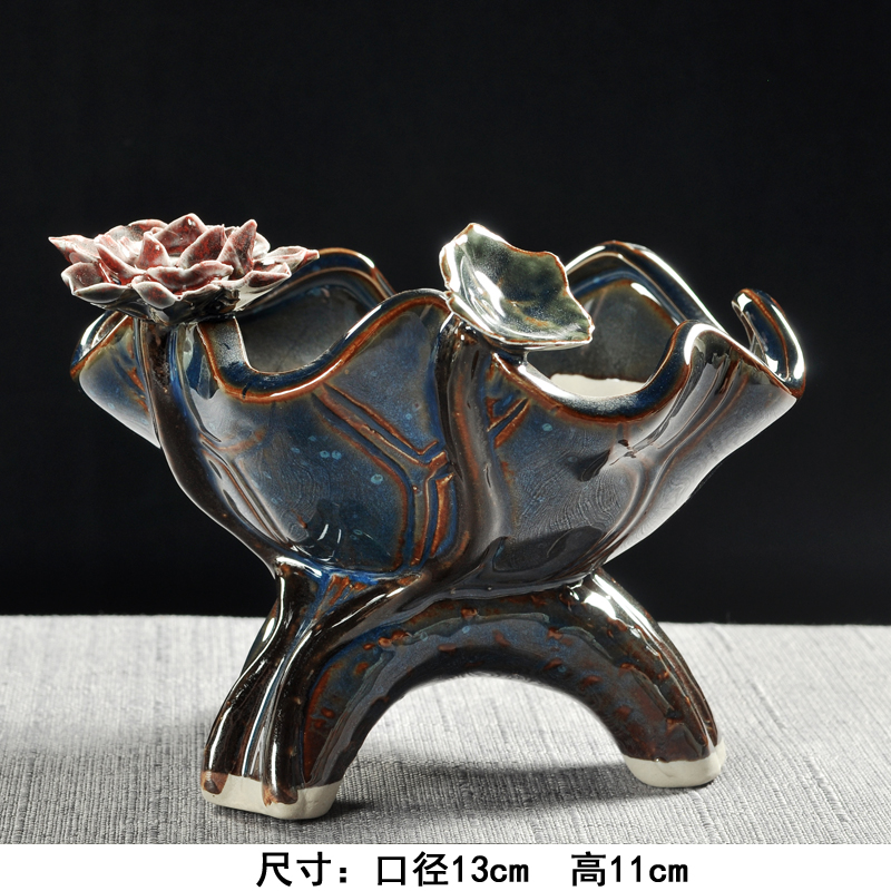 Hand, spend more meat flowerpot simple ceramic green plant new violet arenaceous retro coarse pottery meaty plant size flowerpot
