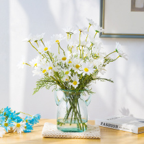 Small Daisy Emulation Flower Fake Flower Bouquet Living Room Vases Flower Arrangement Dry Flower Decoration Floral Decoration Flower Art Pendulum Table Furnishing