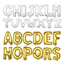16 inch small letter balloon gold silver aluminum film balloon Birthday birthday birthday wedding Birthday Christmas balloon