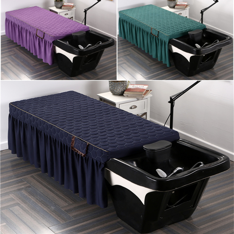 You can customize the hair wash bedspread simple solid color single piece beauty bedspread Beauty salon massage treatment special bed cover