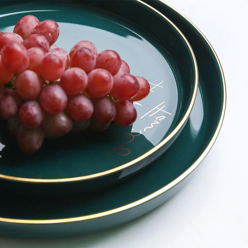 The kitchen ins Nordic green wind up phnom penh ceramic creative household food dish contracted plate can be customized