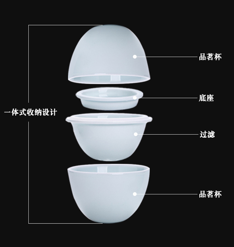 The kitchen ceramic tea set celadon a pot of 2 cup portable crack cup gift logo customization enterprise