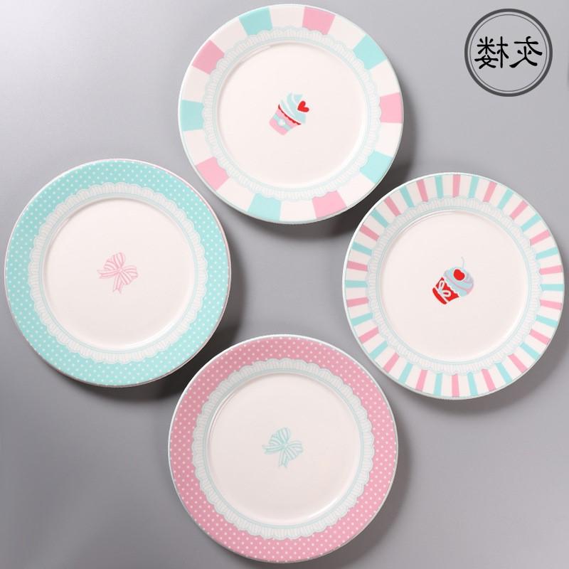 The kitchen ceramic steak plate Japanese - style tableware cake delicious food western food plate creative fruit return plate