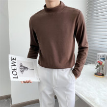 Winter mens light cooked wind Develvet pure color beating undershirt trend 100 lap pro-skin thickened warm blouse net red inner lap