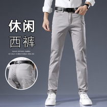 Fall Pure Cotton Casual Pants Men 2022 New Autumn Winter Dad Casual Long Pants Straight Barrel Mens Pants Tucks Suit Pants