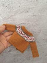 Needle doll illustration suitable for 6 points bjd small cloth ob11 size 3 jacquard sweater plain text tutorial Chinese