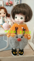 Elk jumpsuit jumpsuit pin doll illustration suitable for 6 points bjd small cloth ob11 plain text tutorial Chinese