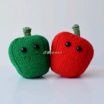 Persimmon Pepper Vegetable Series Mknit Stick Needle Wool Thread Weave Doll Diagrams Decontextured Pure Text Tutorial Chinese explanation