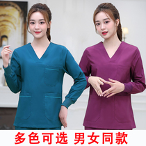 Duoweiman hand wash clothes for men and women with the same single-piece top isolation suit cotton surgical gown brush hand suit
