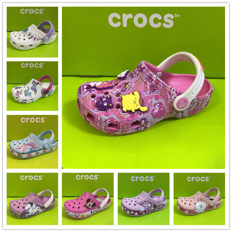 Corss Girls Cave Dongle Shoes Beach Shoes Non-slip Soft Bottom Fun Cartoon Baby Baotou Children Breathable Cool Slippers-Taobao