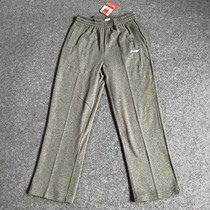 Li Ning sponsors CBA player version of basketball plus velvet Sports mens version plus velvet trousers casual dark gray