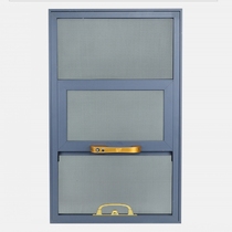 Three-trip-style diamond mesh window screen Three-section casement window detachable protective child with key protection