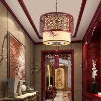 Modern Chinese chandelier retro Chinese style restaurant chandelier living room lamp Teahouse restaurant Box Creative sheepskin lamps