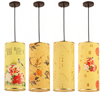 Modern Chinese chandelier Chinese style restaurant sheepskin lamps imitated classical Zen Teahouse corridor lantern lamp