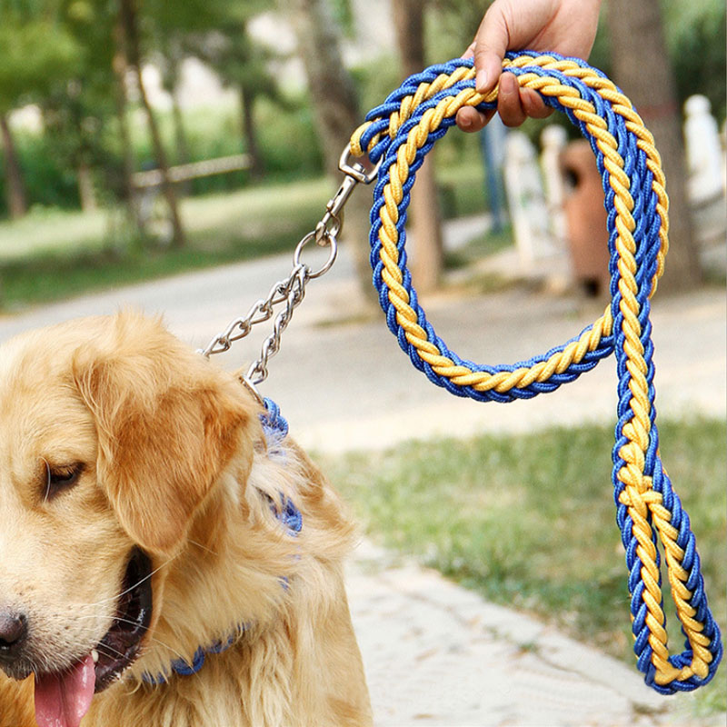 中大型犬牵引绳半p链p绳狗绳狗链子大狗狗用品遛狗绳金毛拉布拉多