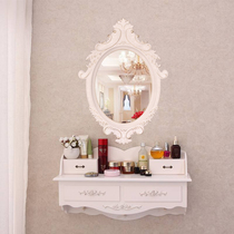 European bathroom mirror hanging wall bedroom bedside mirror Net red makeup mirror beauty salon mirror