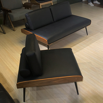 Nordic leisure chair sofa chair Nordic leather Xipi double single sofa designer office meeting customers small apartment