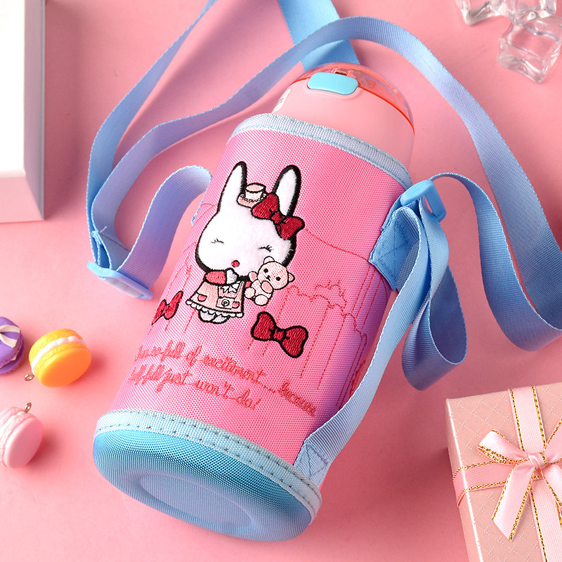 班尼兔儿童保温杯吸管杯316不锈钢大容量水壶防摔两用水杯宝宝杯