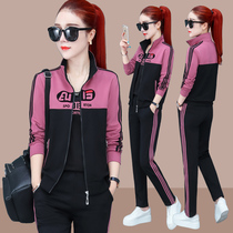 Sports set women Spring and Autumn 2020 new fashion large size loose long sleeve running casual wear three sets tide
