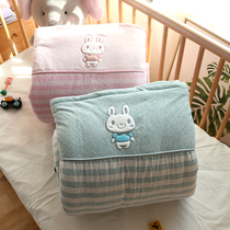 Print-free geranium cotton washable baby spring autumn and winter quilted by children knitted cotton pure cotton baby nursery thickened