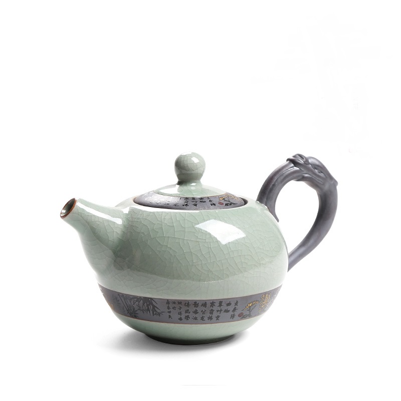 Elder brother up with ceramic kung fu tea pot single pot cracked grain tea service manual small belt filter tieguanyin tea, a single