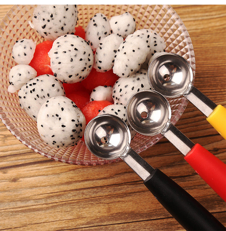 水果挖球器不锈钢水果球挖勺雕花刀挖果器火龙果西瓜挖球果勺双头