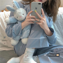 Classic word of mouth ~ spelled out for a bit of brilliance Spring autumn season pyjamas women pure cotton Lazy Teenage Girl Pure Color Loose Suit