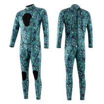 3MM one-piece jellyfish suit men snorkeling wetsuit thickened warm winter swimming sunscreen couple swimsuit surf suit women