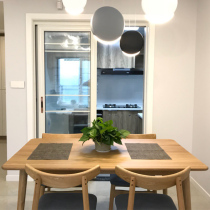 Nordic Dining Table And Chairs Combine Small Family Type Rectangular One Table Six Chairs 4 People 6 Style Light Lavish Home Dining Table