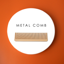 Nordic Ins Poles Brief Comb Gold Metal Home Portable Retro Creative Comb Antistatic Dense Teeth Comb