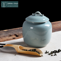 Italian ZPPSN Day Style Ru Porcelain Open Sheet Ceramic Tea Leaf Jars Home Delivery Tea Set Large Number Single Jar Gift Box Dress