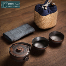 Italian ZPPSN travel tea set with portable bag Quick passenger cup One pot two-cup kung fu outdoor tea maker