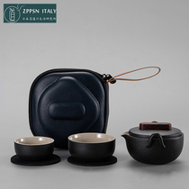 Italian ZPPSN Day-style Quick Guest Cup One-pot-two-cup Home Ceramic Travel Tea Set Portable Bag-Style Tea Maker
