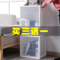 Transparent single door storage cabinet Free combination thickened multi-layer storage cabinet Room simple storage cabinet Plastic cabinet