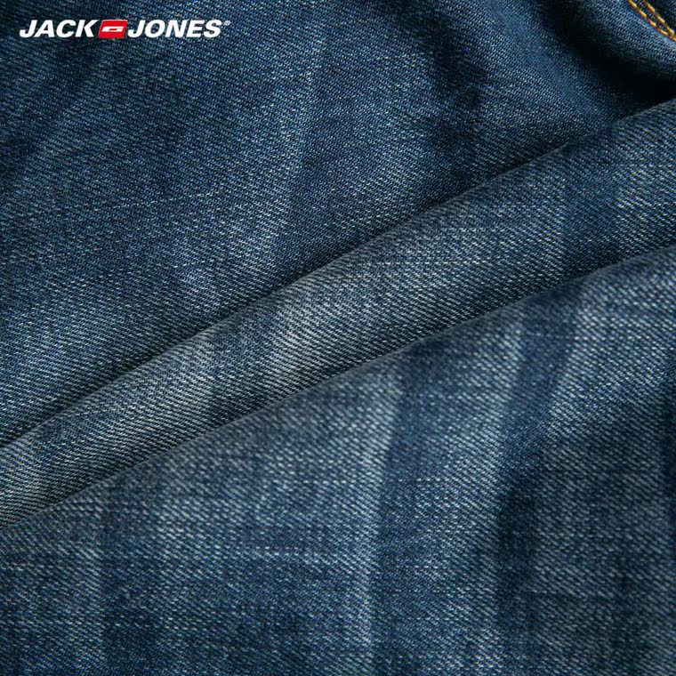 5折JackJones杰克琼斯纯棉修身重水洗男士牛仔裤O|215232005