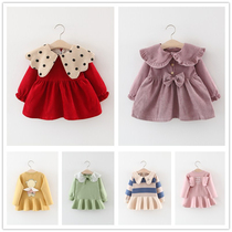 Girl dress spring and autumn children little girl long sleeve skirt baby princess dress 0 1 1-3 year old girl Autumn dress
