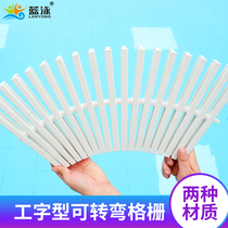 swimming pool drainage grid anti-slip gutter cover white strip swimming pool gutter grid engineering equipment