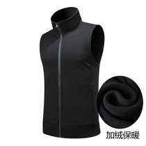 Sports vest men winter plus velvet thickened warm plus size gym training jacket down cotton padded vest jacket