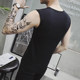 ຜູ້ຊາຍ Tight Sleeveless Sweat Vest Round Neck Suspender Summer Sports Fitness Broad Shoulder T-Shirt Top Clothing Summer Men's Clothes