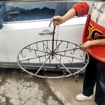 Guizhou steel reinforced thickening rake shelf rotates the rotation of the raw frame of the round raw meat frame smoked carnivor artifact