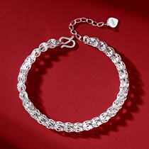 Phoenix tail sterling silver bracelet female summer 999 foot silver bracelet ins niche design silver jewelry girl girlfriends jewelry gift