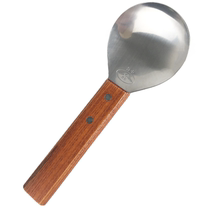 Anti-scalding hand wood handle Stainless Steel Large Rice Spoon Porridge Spoon Rice Ladle Rice Spoon Spoon Spoon Rice Spoon Tofu Spoon