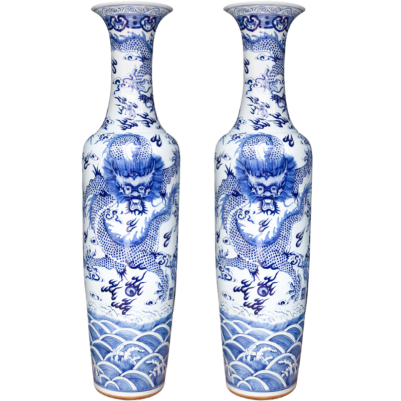 Jingdezhen ceramics of large blue and white porcelain vase decoration to the hotel living room home furnishing articles large opening gifts