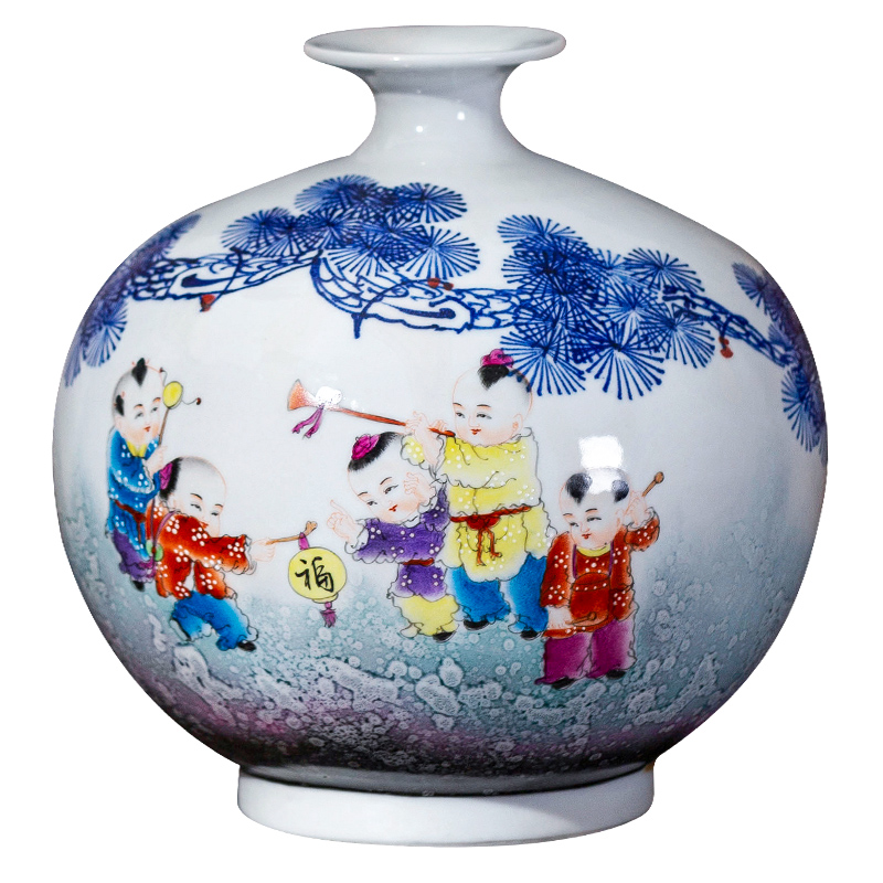 Master hand - made vases Chinese jingdezhen ceramics up with porcelain of pomegranate bottles of study of the sitting room TV ark, furnishing articles