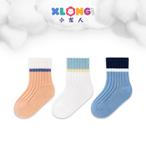 Xiaolong boys and girls baby socks spring and autumn thin baby cotton autumn and winter newborn childrens socks
