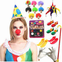 Clown equipment cosplay Clown costume accessories Clown mask nose Clown wig Clown shoes supplies