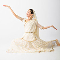 Yeman Indian Dance Dress Ana Katac Dance Suit Rice White Large Pendulum Double India-Pakistan Ambience National Women Dress