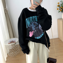 Autumn and winter New Large size womens clothes 200kg fat sister plus velvet loose slim Joker Net red womens coat