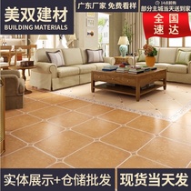 Retro pastoral style tile 600x600 floor tile American European balcony antique brick with corner flower bedroom non-slip