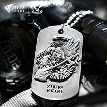 zunelotoo American soldier pendant brand dog brand net red with the same trendy people listed military nameplate fashion tag